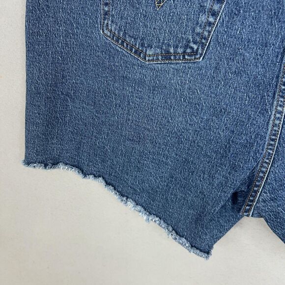 Levis Shorts Womens 20W Blue Denim Cutoff 501 High Rise Button Fly Cowgirl 90s - Picture 9 of 14